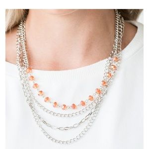 Paparazzi Orange Extravagant Elegance Necklace